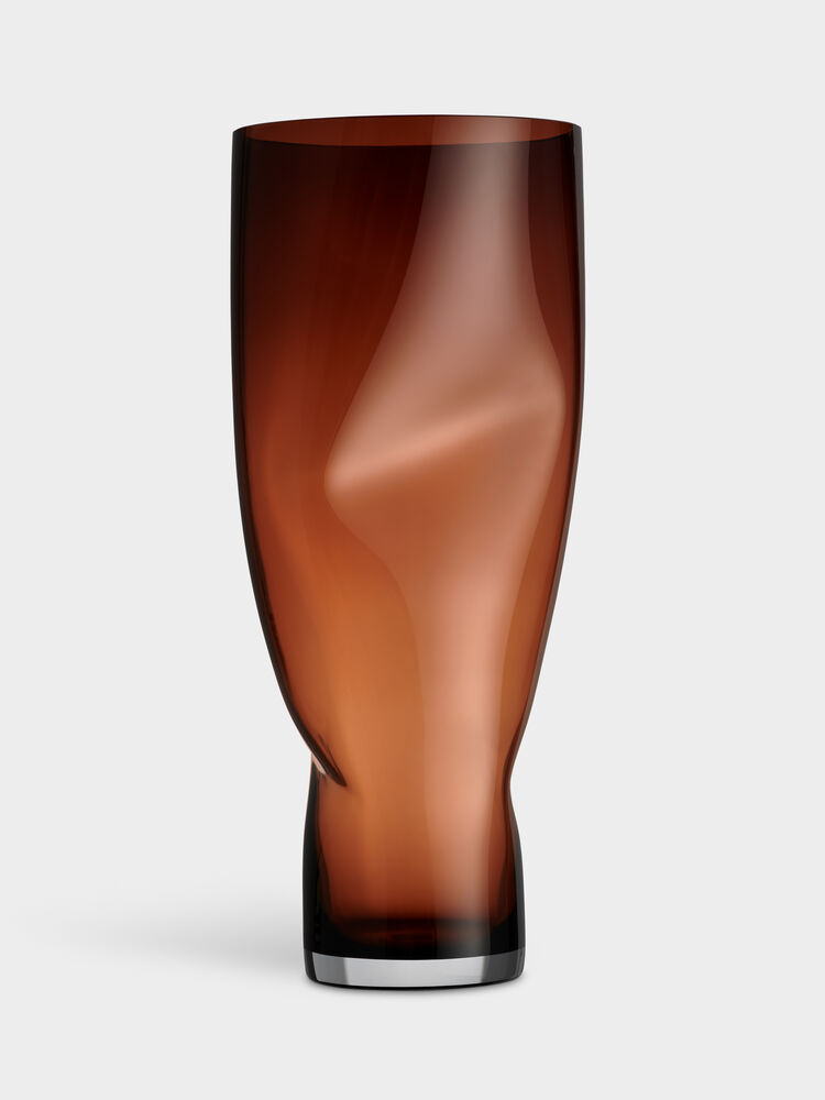 ORREFORS Squeeze vase brun 50cm